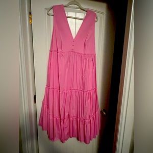 NWT New York and Co pink ruffled mid length size xxl